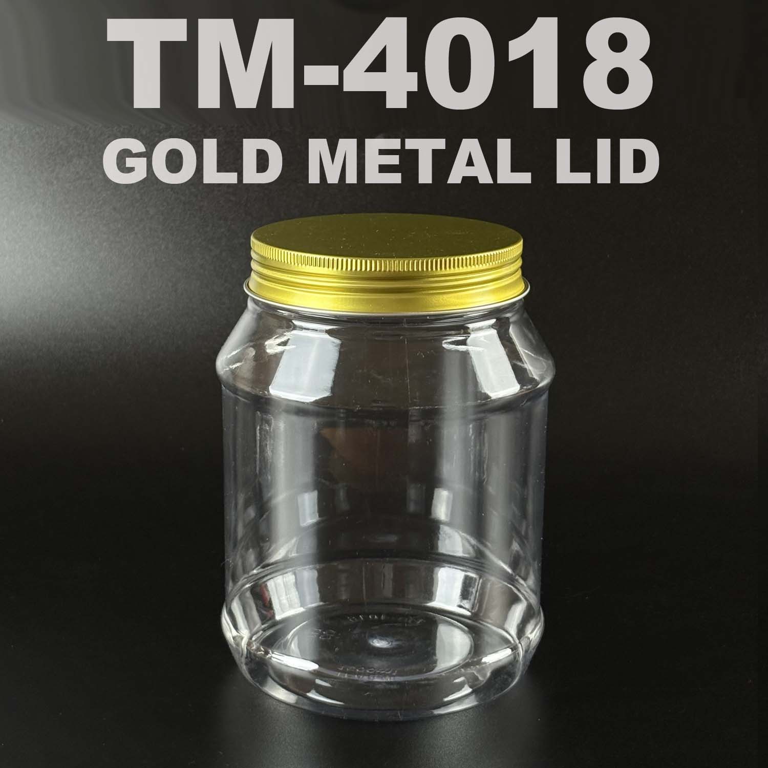 pet bottle 1500ml with  gold metal lid
