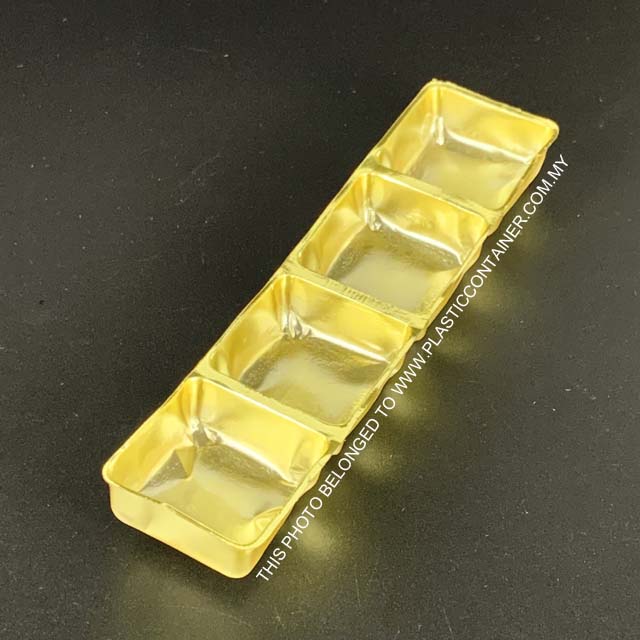 gold tray 1x4 cavities