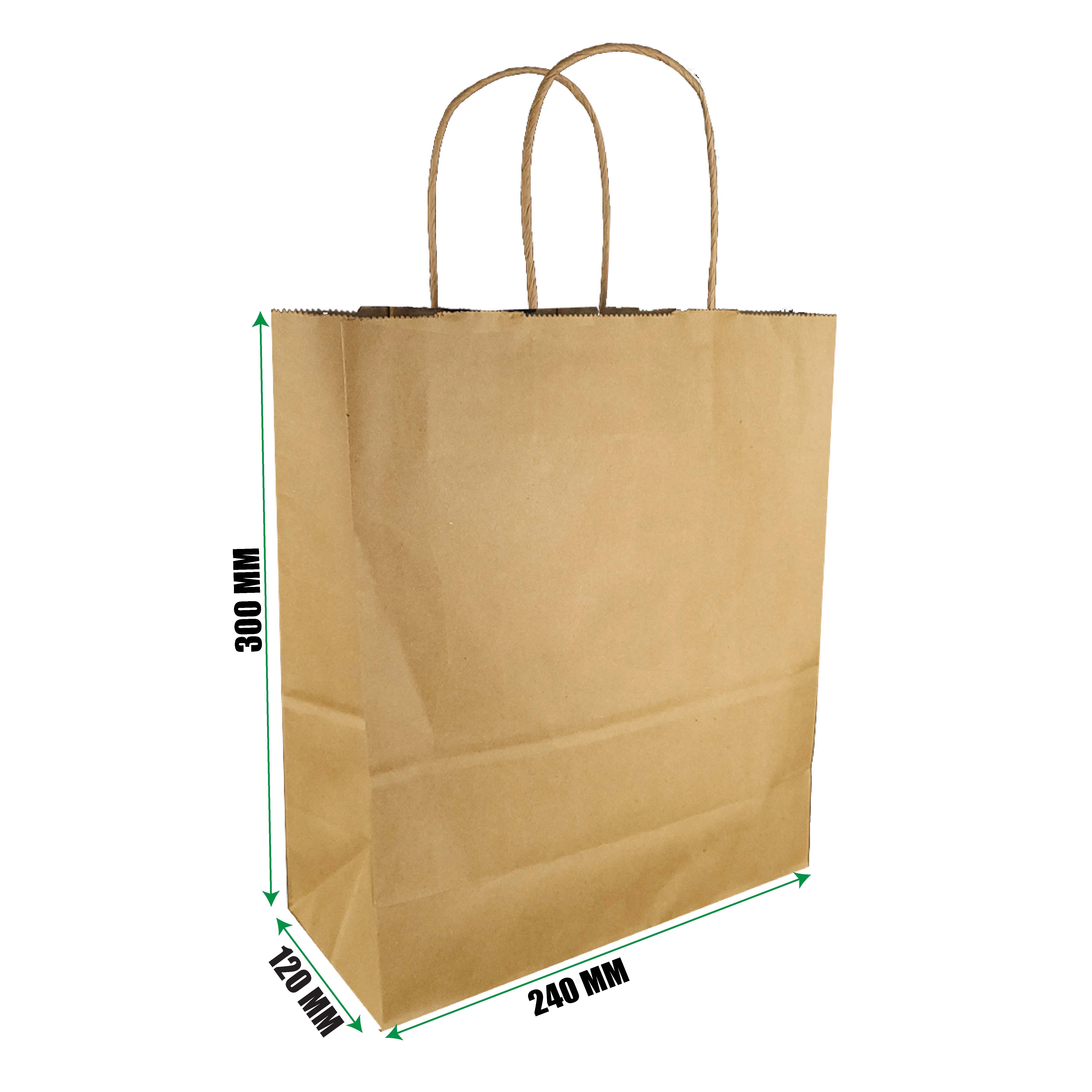 brown kraft color paper bag with handle