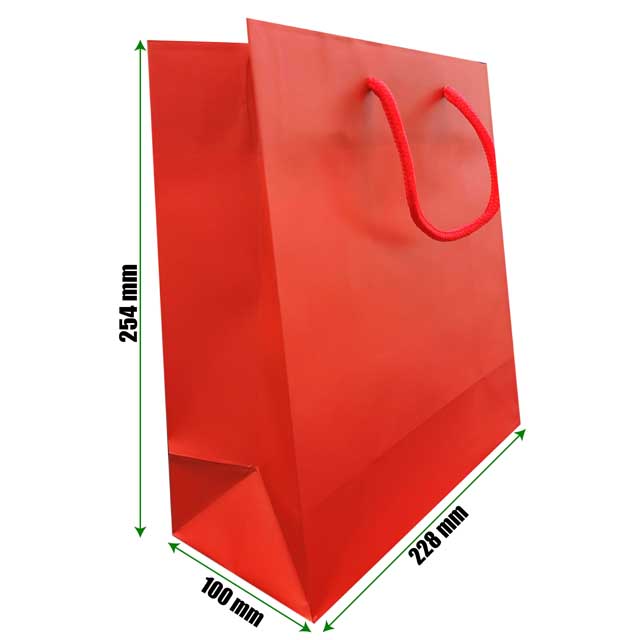 auspicous red paper bag with handle for chinese new year