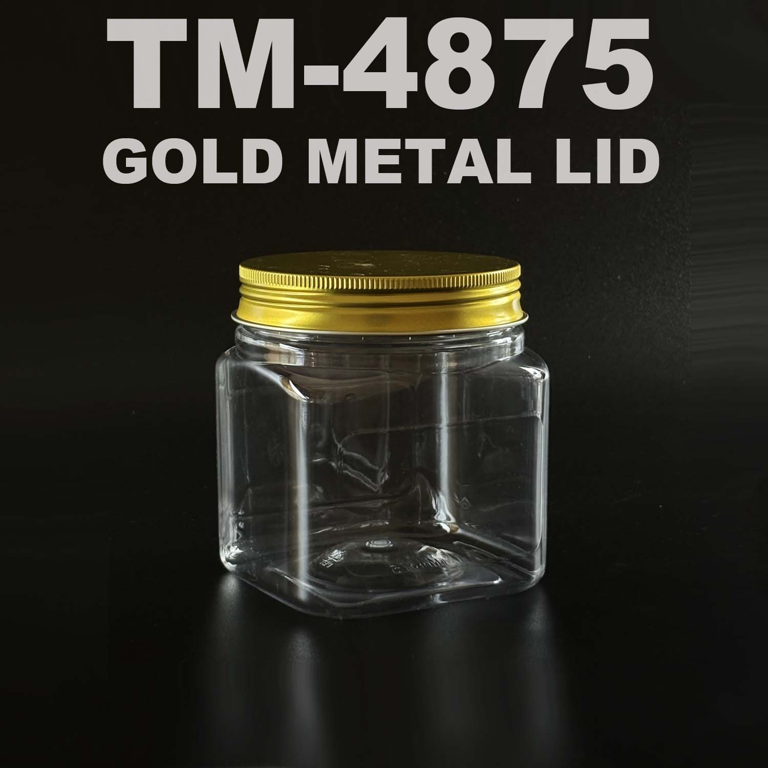PET BOTTLE 750ml with gold metal lid