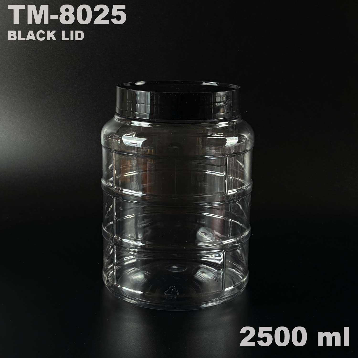 pet bottle 2500 ml with black lid