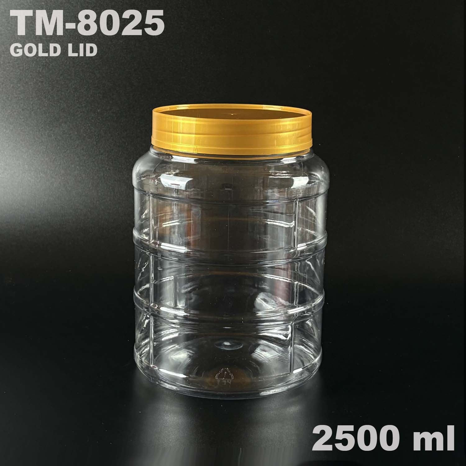 pet bottle 2500 ml with gold lid