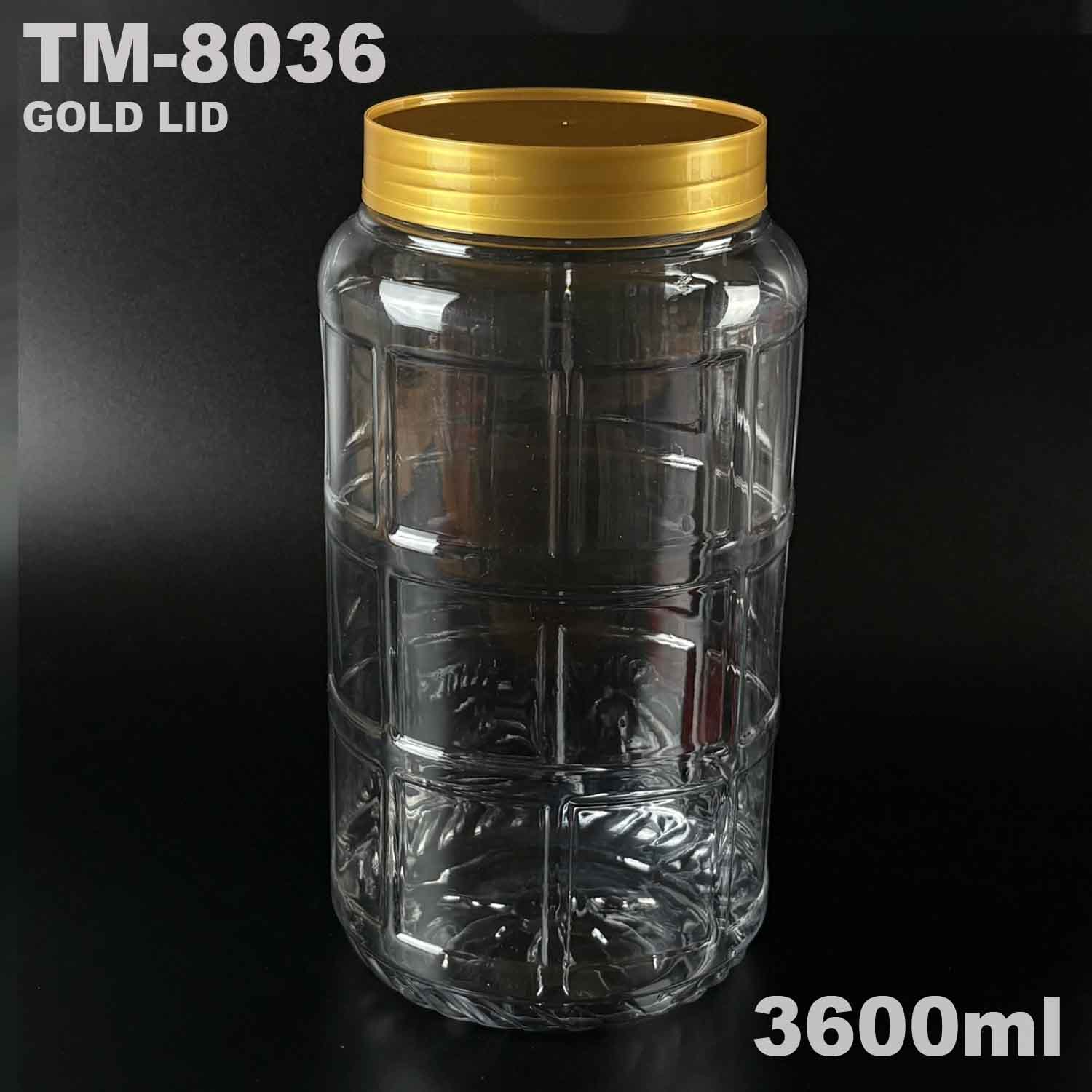 pet bottle 3600 ml with gold lid