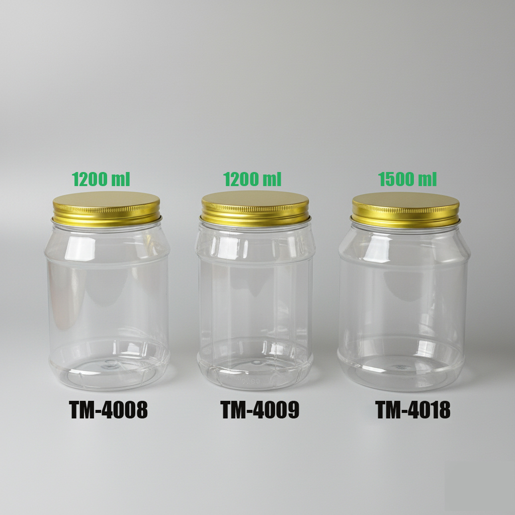 pet bottle 1200ml to 1500ml with gold metal lid