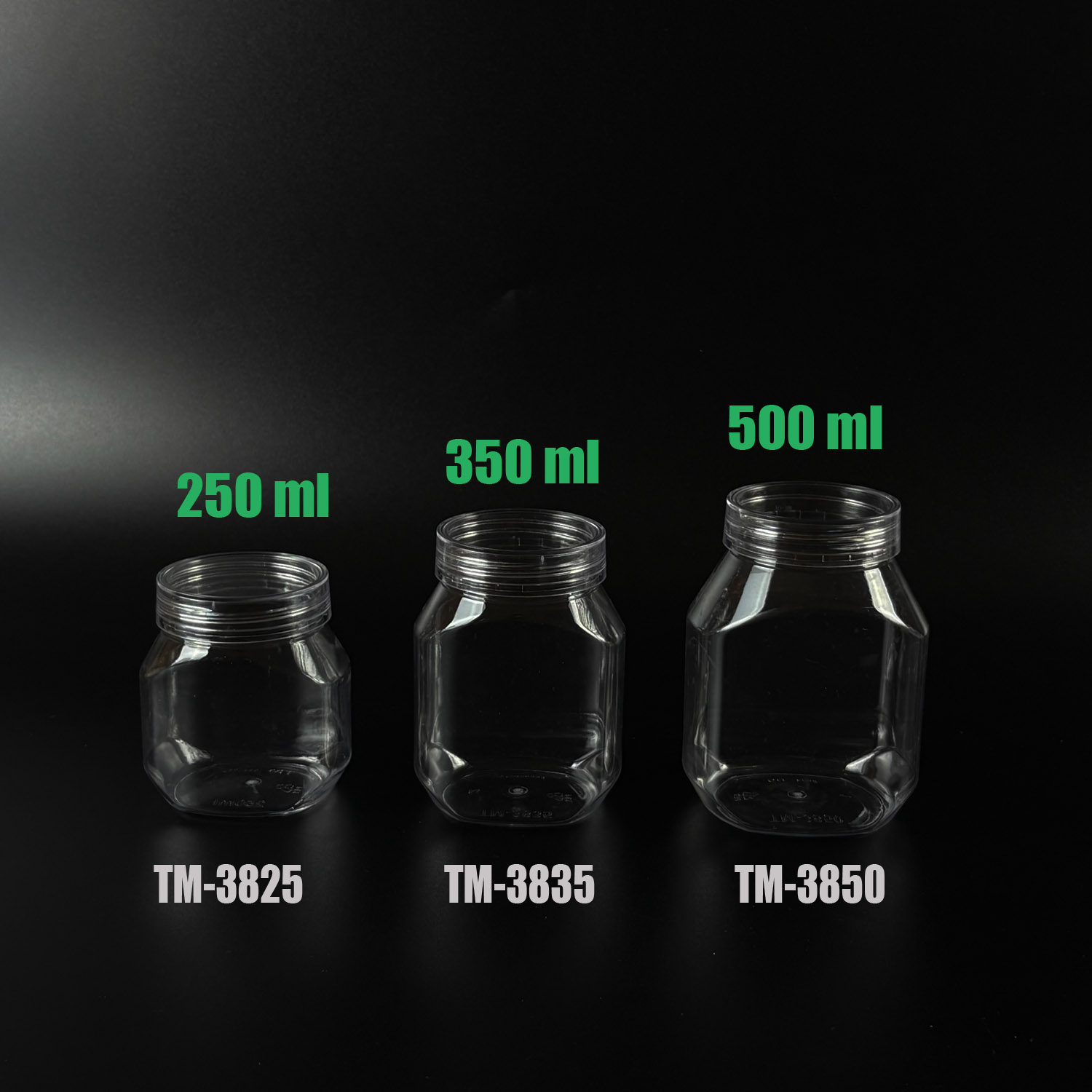 pet bottle for wedding 250 ml to 500ml with crystal clear lid