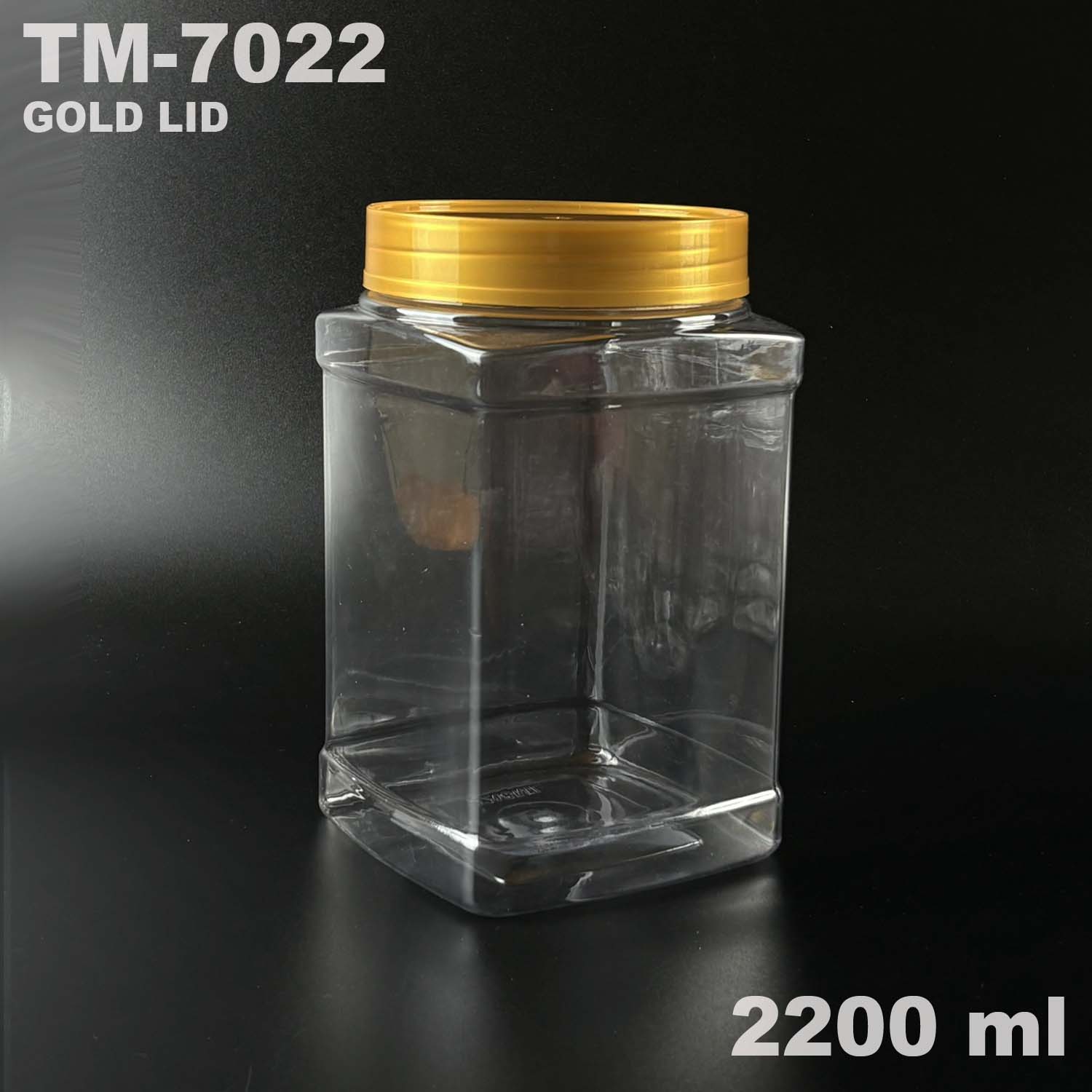 pet bottle 2200 ml with gold lid