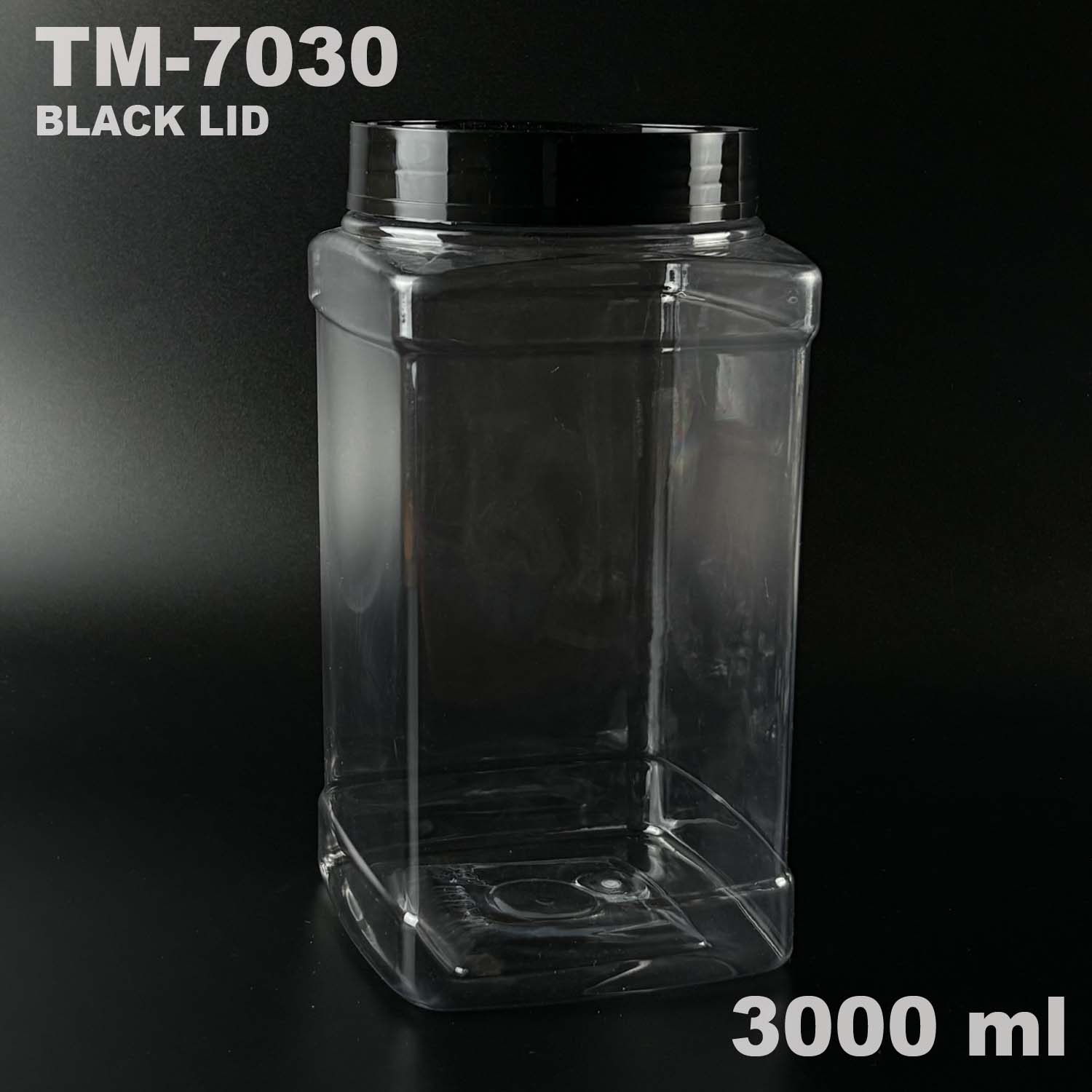 pet bottle 3000 ml with black lid