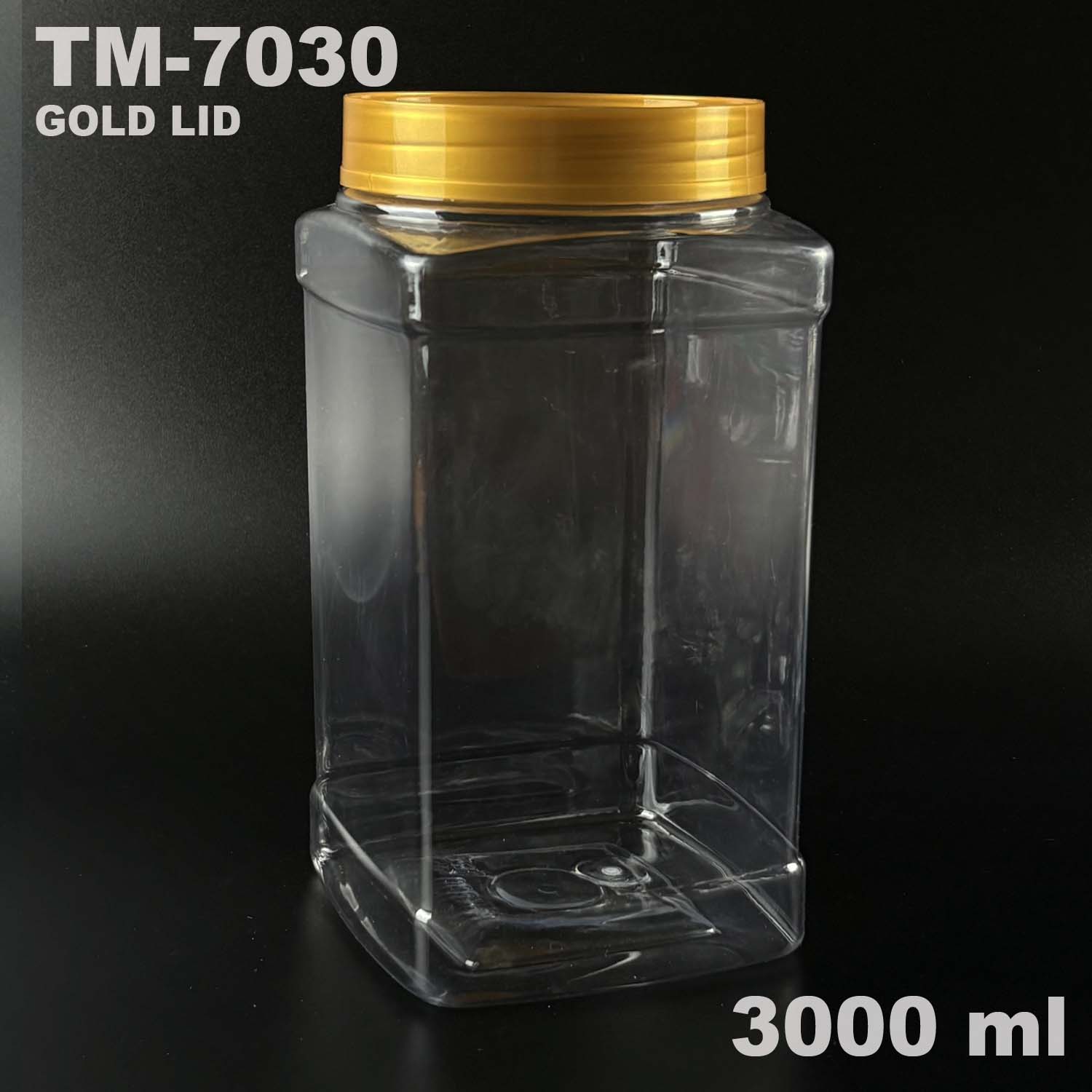 pet bottle 3000 ml with gold lid