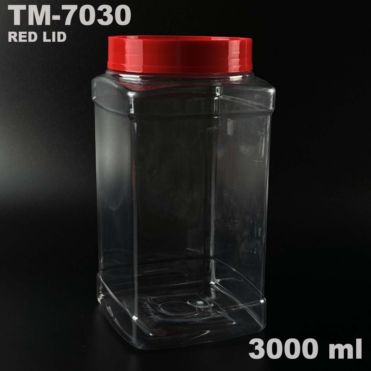 pet bottle 3000 ml with red lid