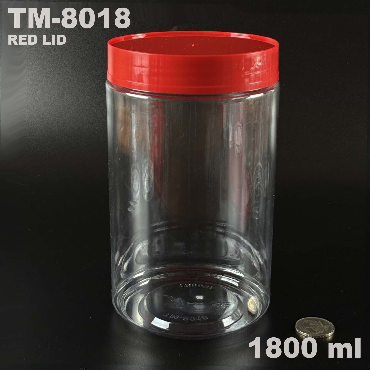 pet bottle 1800 ml with lid for snack packing