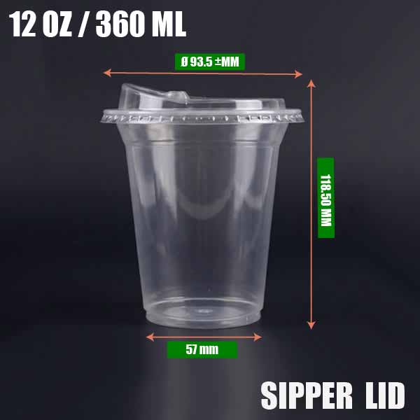 PP cup with sipper lids 93